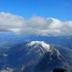 Flugwegposition um 13:20:55: Aufgenommen in der Nähe von Gemeinde Bad Bleiberg, Österreich in 2951 Meter